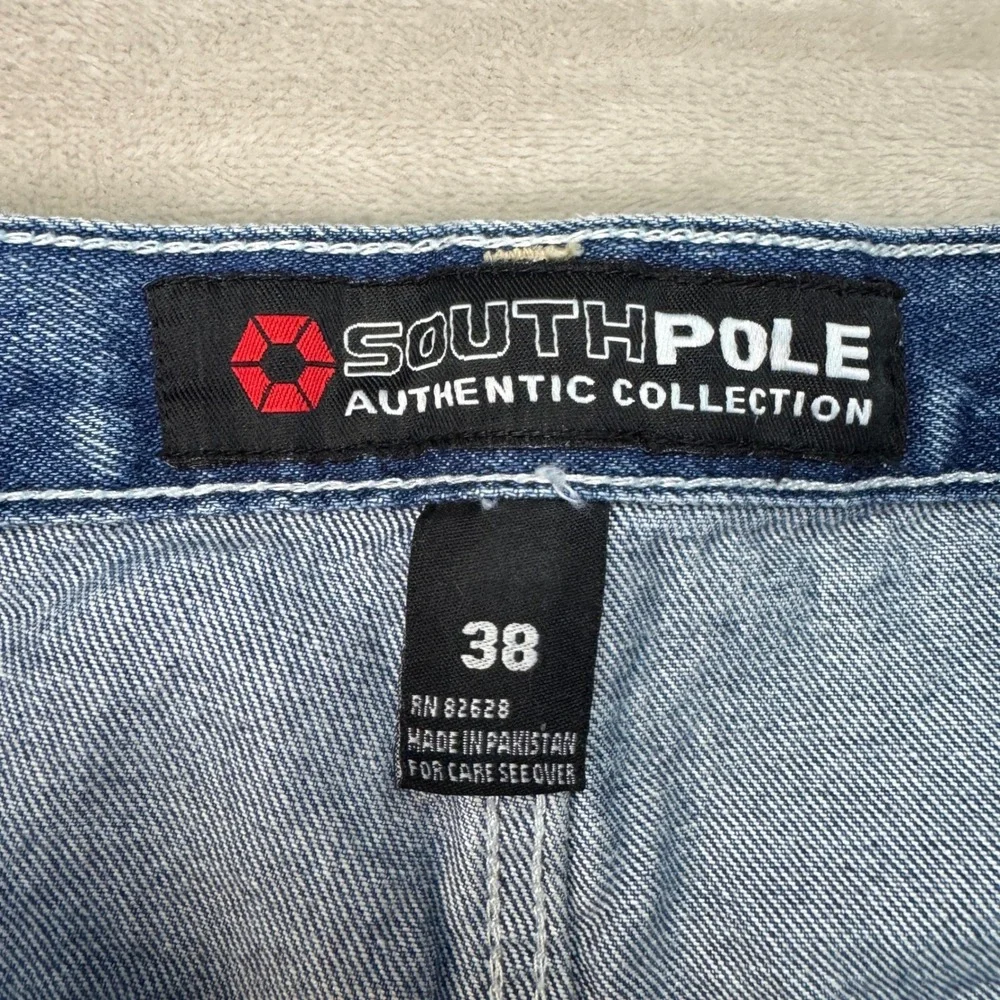 Vintage Southpole Jeans Mens 38x34 Wide Baggy Y2K Streetwear Loose Fit Denim‎